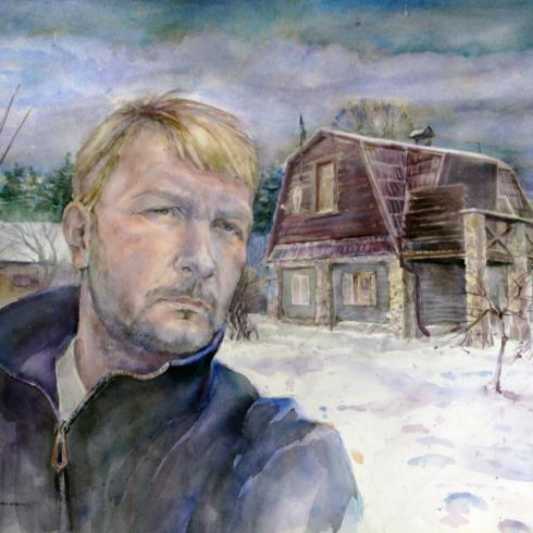 Апофиз пролетел. 2013. Акварель. 69х49