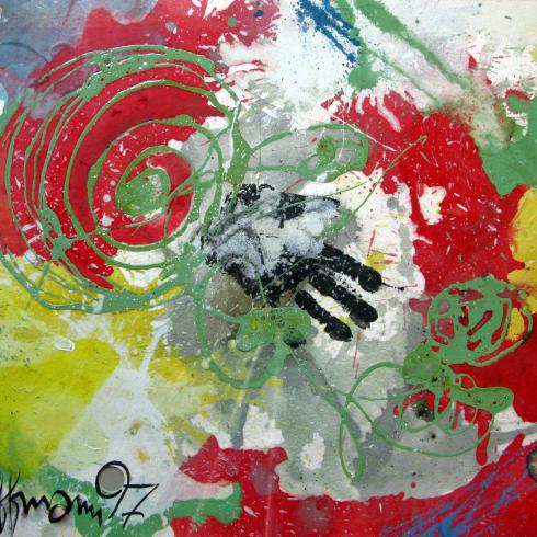 Короткие волны. 1997. Смешанная техника. 76х57