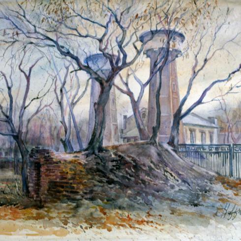 Костюжены. 2013. Аквареь. 47х72