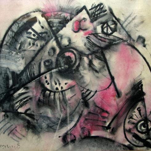 Механическая улитка. 1995. Акварель. 64х46.5