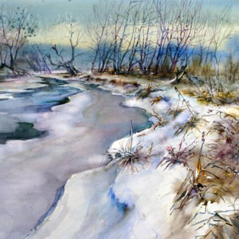 Междуречье. 2013. Аквареь. 53х71