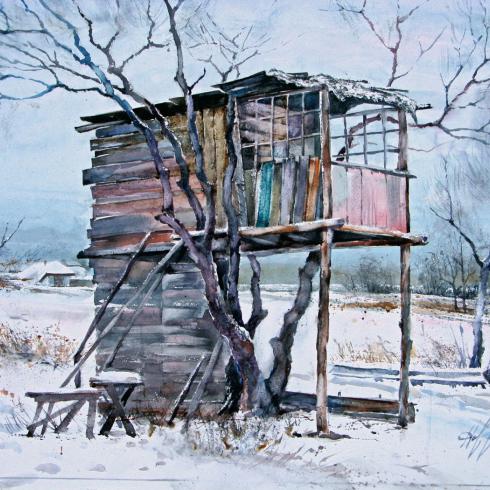 Пентхаус. 2012. Акварель. 53х71