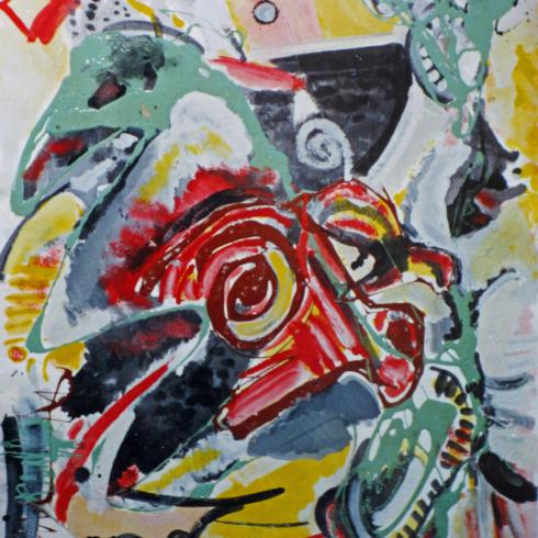 Туз бубновый. 1997. Смешанная техника. 78х58